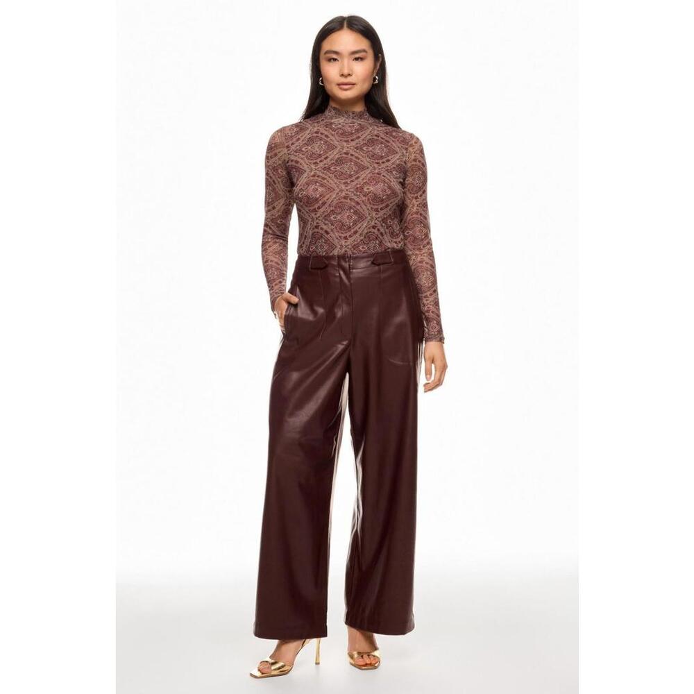Ronny Kobo x RTR Mock Neck Mesh Top Size M